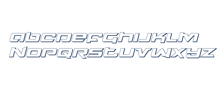 Northstar 3D Italic Lowercase