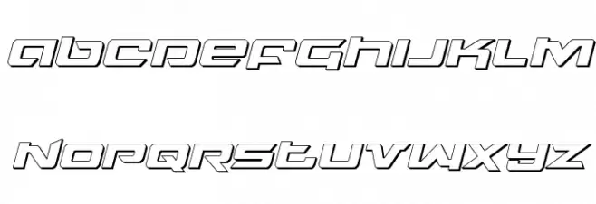 Northstar 3D Italic Caratteri MINUSCOLO