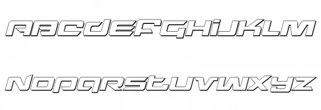 Northstar 3D Italic Fonte MAIÚSCULAS