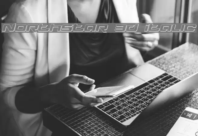 Northstar 3D Italic Font examples