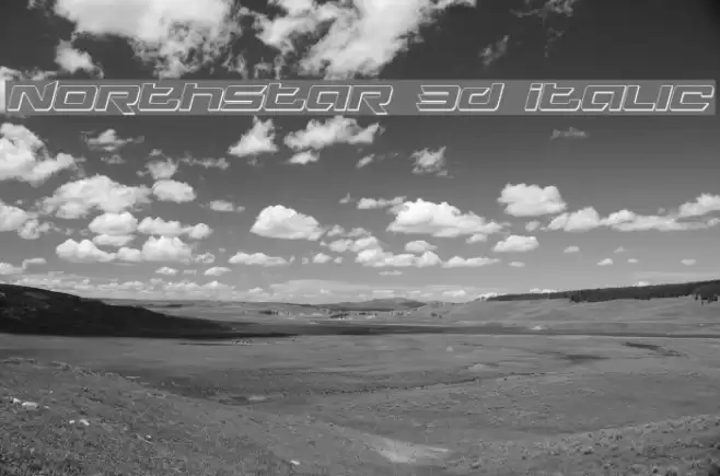 Northstar 3D Italic Font examples
