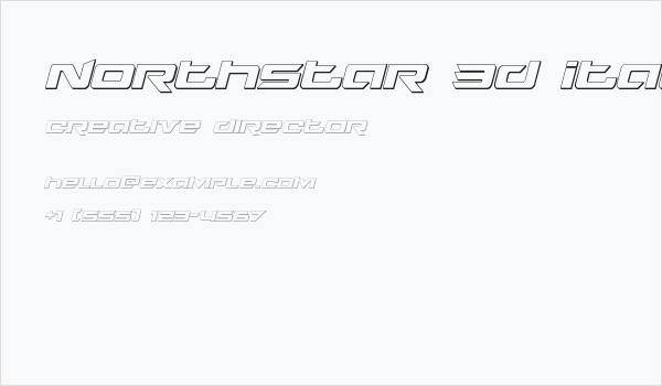 Northstar 3D Italic Business Card