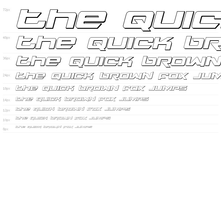 Northstar 3D Italic Waterfall