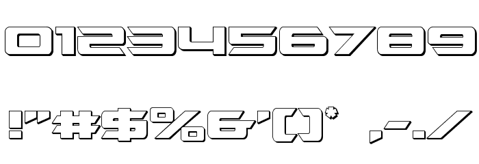 Northstar 3D Regular Font OTHER CHARS