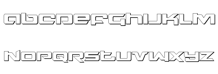 Northstar 3D Regular Font LOWERCASE