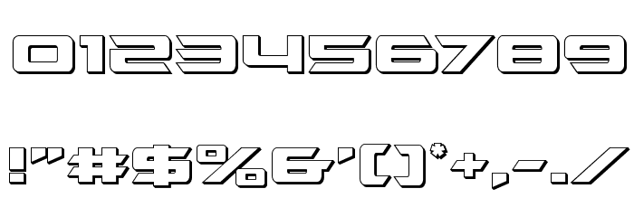 Northstar 3D Font OTHER CHARS