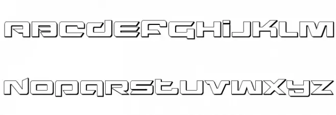 Northstar 3D Font UPPERCASE