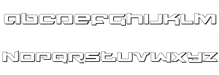 Northstar 3D Font LOWERCASE