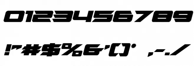 Northstar Bold Italic Font OTHER CHARS