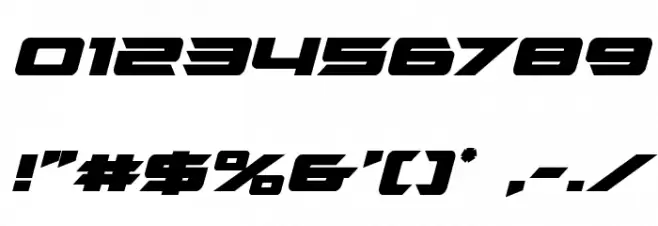 Northstar Bold Italic Font OTHER CHARS