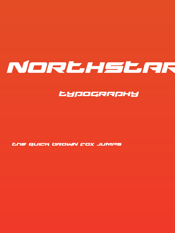 Northstar Bold Italic Poster