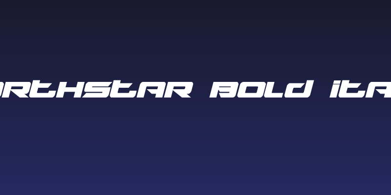Northstar Bold Italic Social Header
