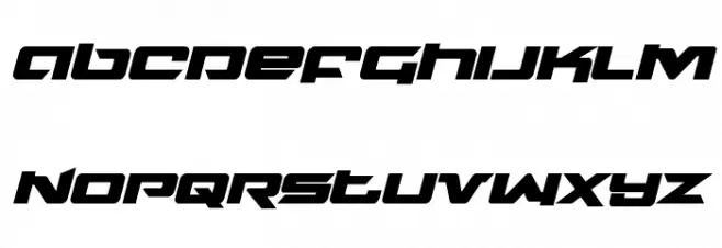 Northstar Bold Italic Caratteri MINUSCOLO