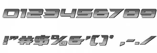 Northstar Chrome Italic Font OTHER CHARS