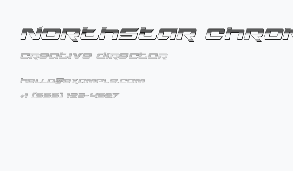 Northstar Chrome Italic Business Card