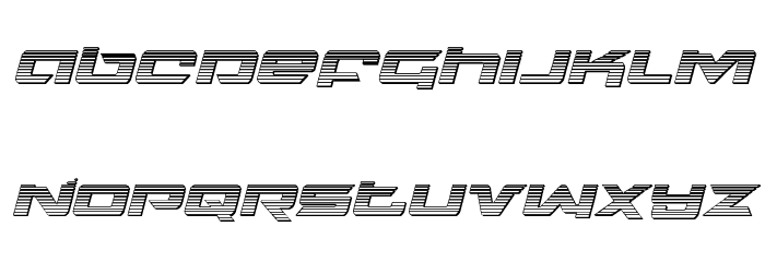 Northstar Chrome Italic Font LOWERCASE