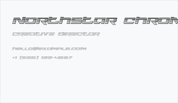 Northstar Chrome Italic Business Card