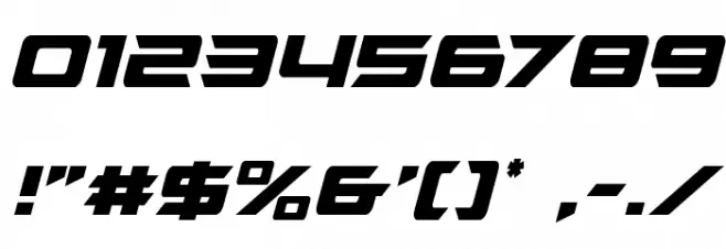 Northstar Condensed Italic Font OTHER CHARS