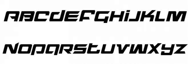 Northstar Condensed Italic फ़ॉन्ट अपरकेस