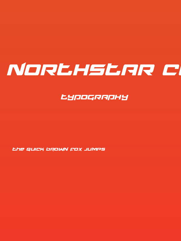 Northstar Condensed Italic Poster