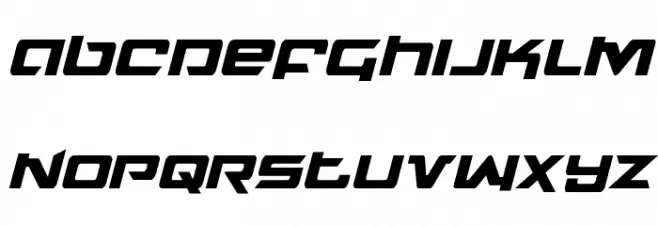 Northstar Condensed Italic Caratteri MINUSCOLO