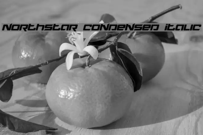 Northstar Condensed Italic Font examples