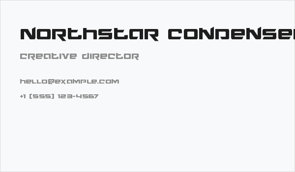 Northstar Condensed Business Card