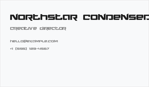 Northstar Condensed Business Card