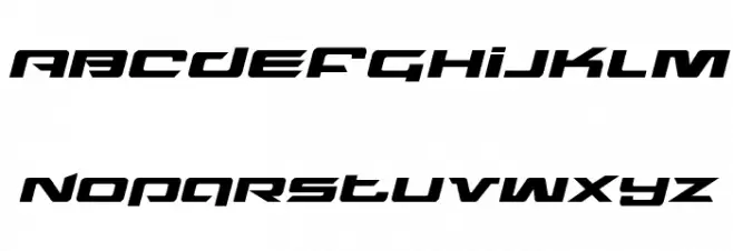 Northstar Expanded Italic Schriftart Groß