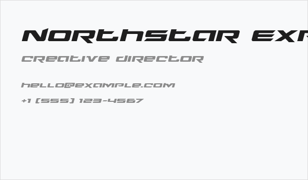 Northstar Expanded Italic Business Card