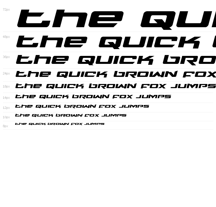 Northstar Expanded Italic Waterfall