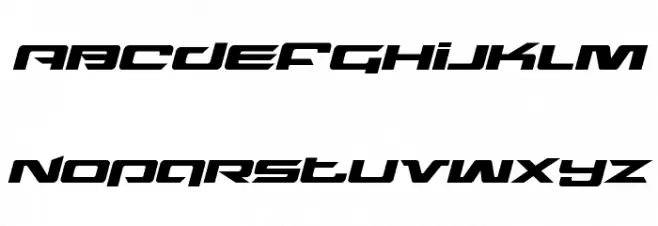 Northstar Expanded Italic फ़ॉन्ट अपरकेस