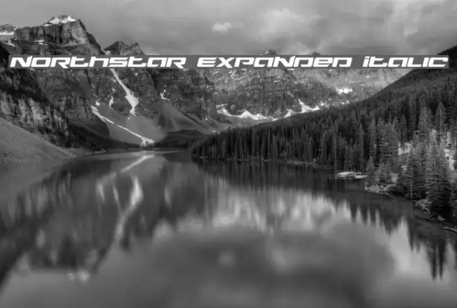 Northstar Expanded Italic Font examples