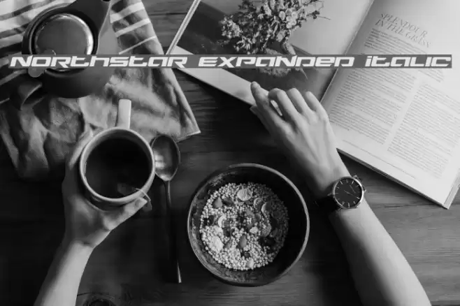 Northstar Expanded Italic Font examples