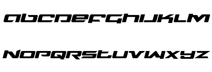 Northstar Expanded Italic Font LOWERCASE