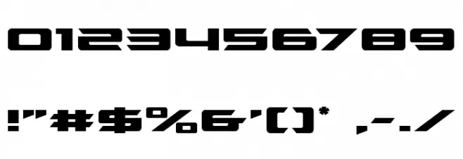 Northstar Expanded Font OTHER CHARS