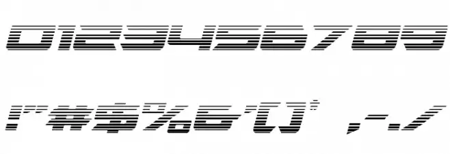 Northstar Gradient Italic Font OTHER CHARS