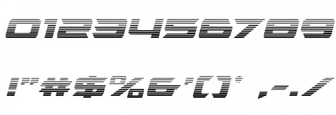 Northstar Gradient Italic Font OTHER CHARS