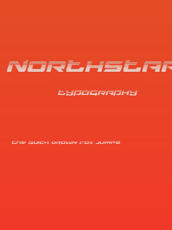 Northstar Gradient Italic Poster