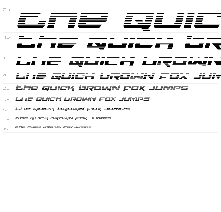 Northstar Gradient Italic Waterfall