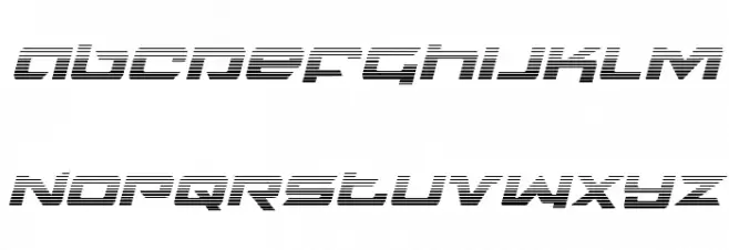 Northstar Gradient Italic फ़ॉन्ट लोअरकेस