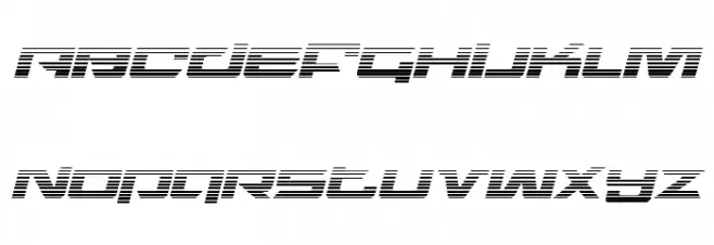Northstar Gradient Italic 字体 大写