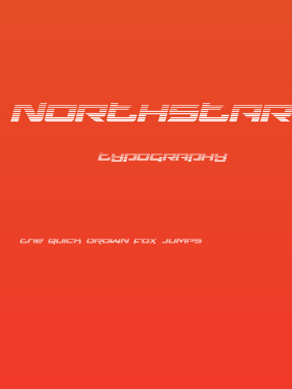 Northstar Gradient Italic Poster