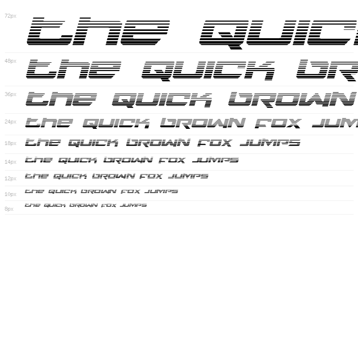 Northstar Gradient Italic Waterfall