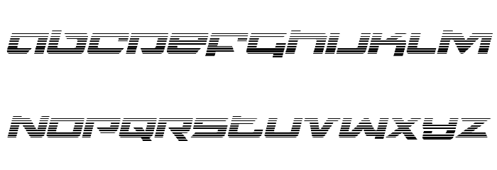 Northstar Gradient Italic Font LOWERCASE