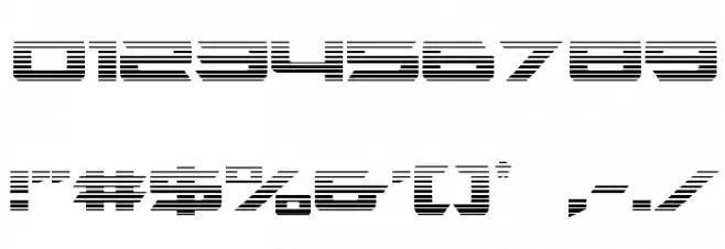 Northstar Gradient Regular Font OTHER CHARS