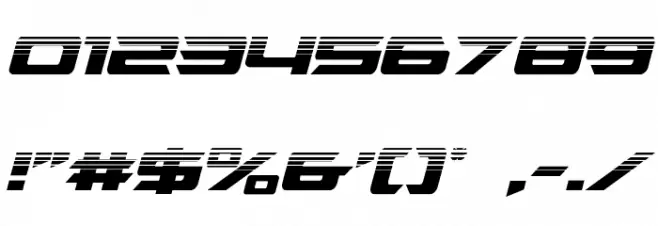 Northstar Half-Tone Italic Font OTHER CHARS