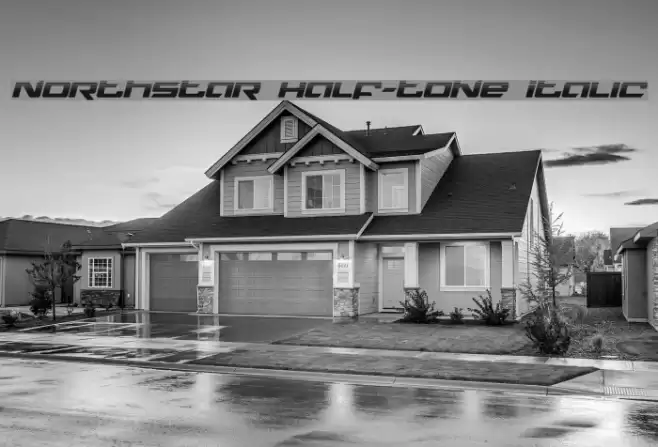 Northstar Half-Tone Italic Font examples