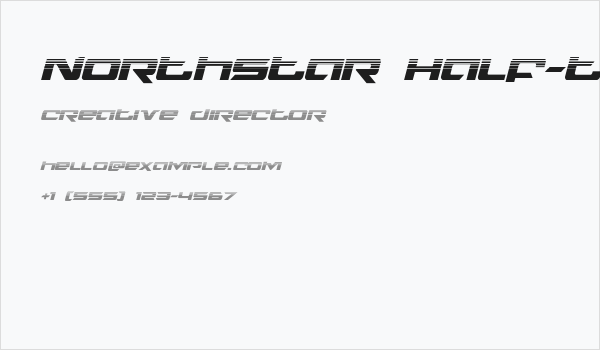Northstar Half-Tone Italic Business Card