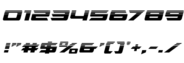Northstar Halftone Italic Font OTHER CHARS